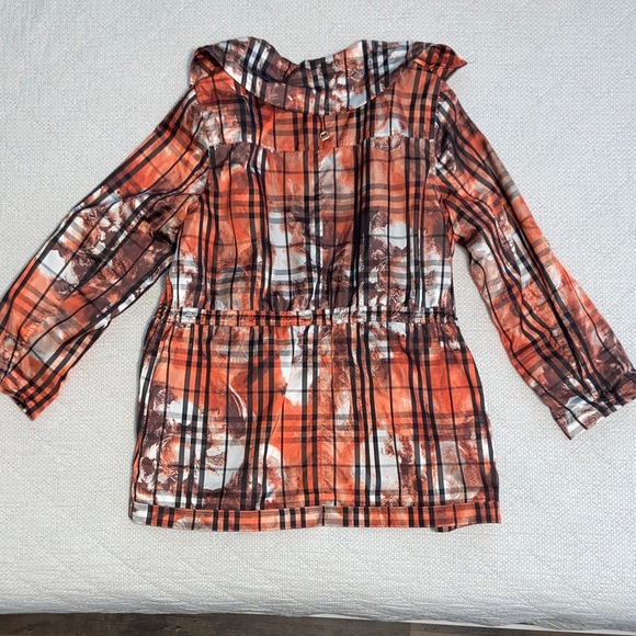 Stylish Orange Plaid women’s windbreaker Jacket - Picture 4 of 4